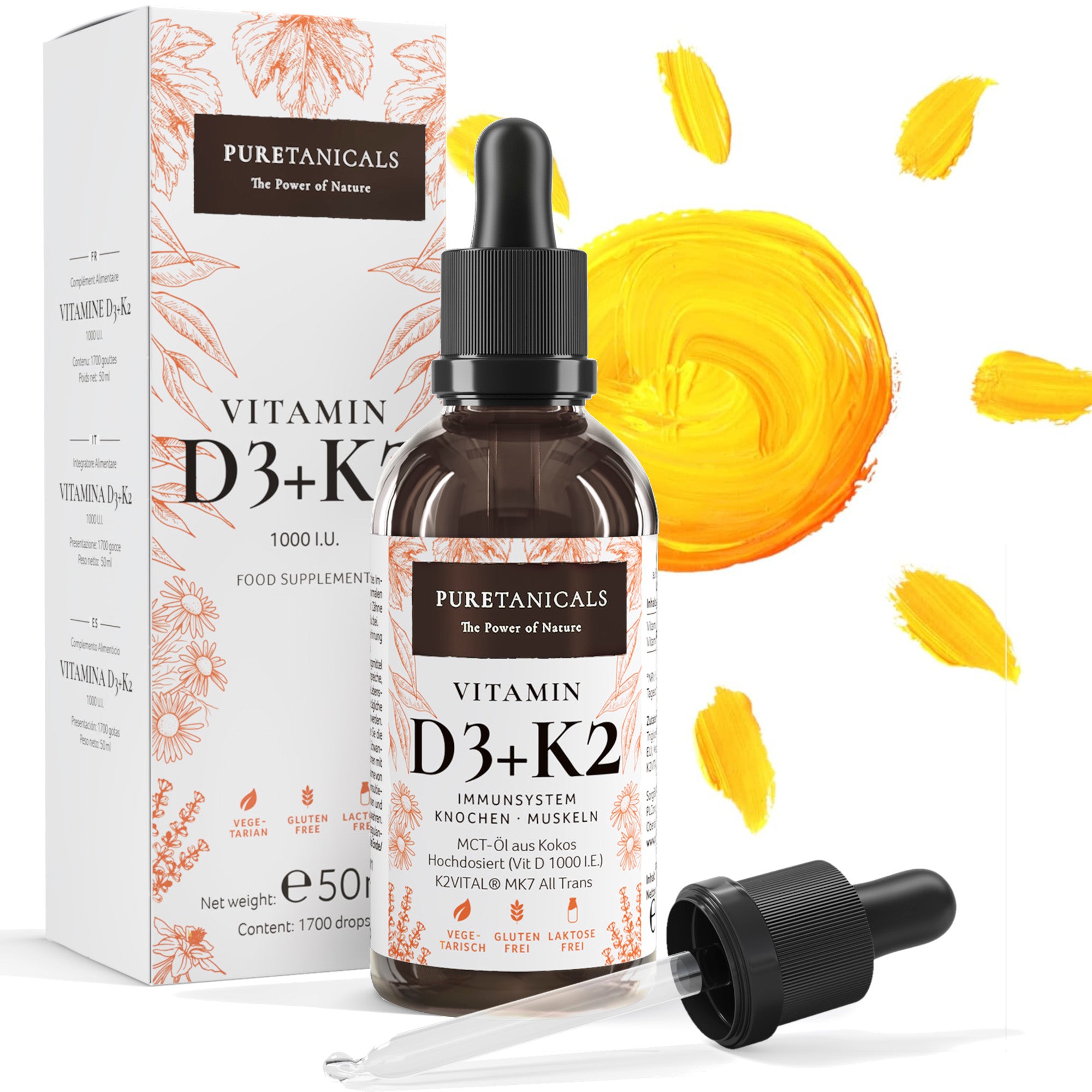 Puretanicals | Vitamin D3+K2